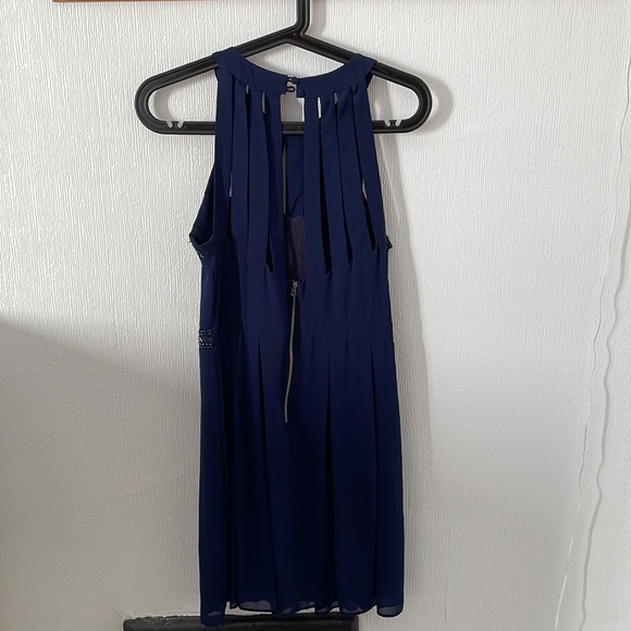 Navy ModCloth dress with gunmetal beading - Picture 2 of 4